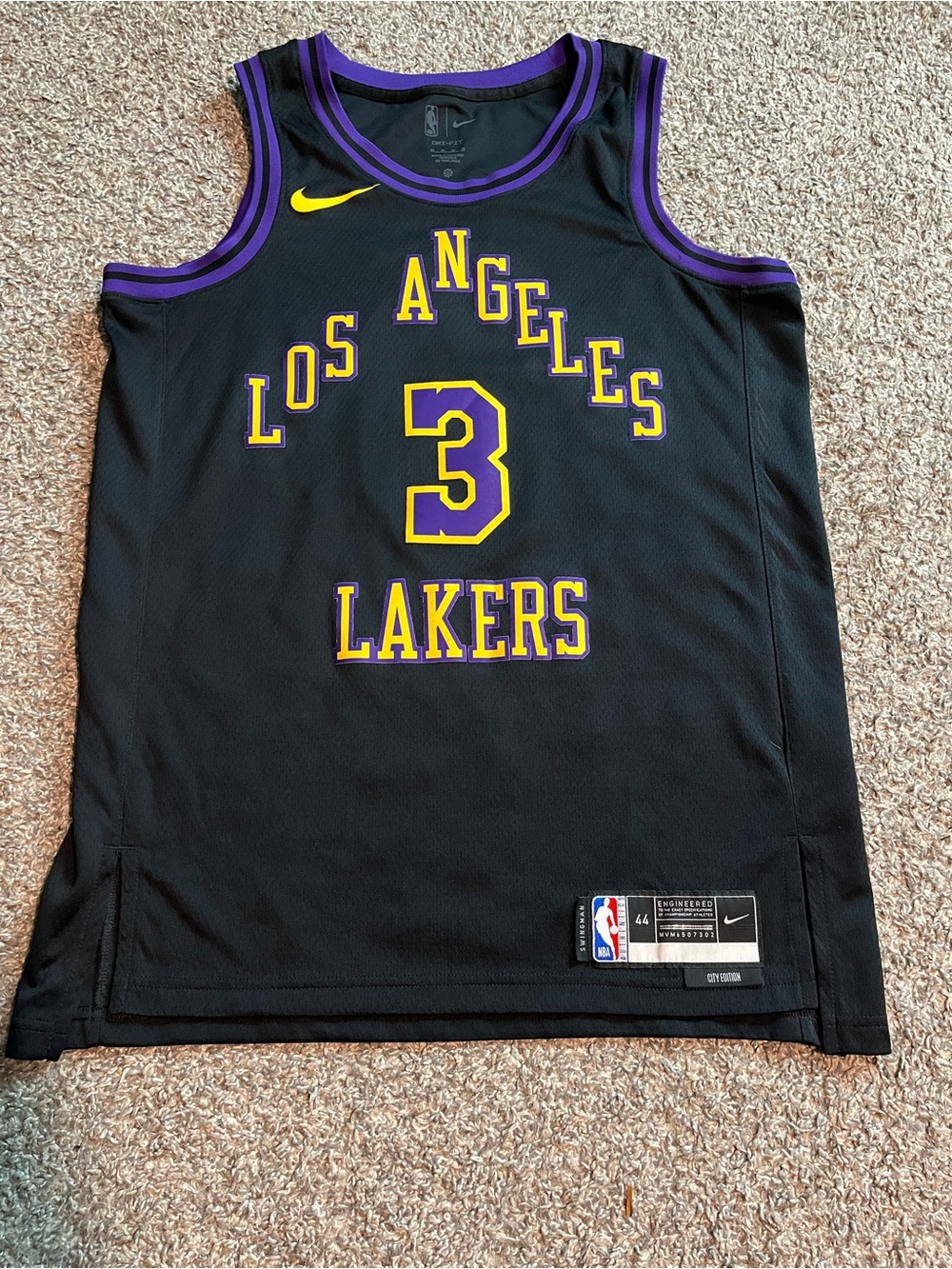 NBA Nike Los Angeles Lakers City Edition 2023-24 Anthony Davis Jersey Men Medium